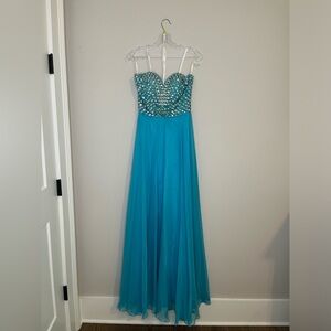 Ariel - Blue Gemstone Encrusted Dress